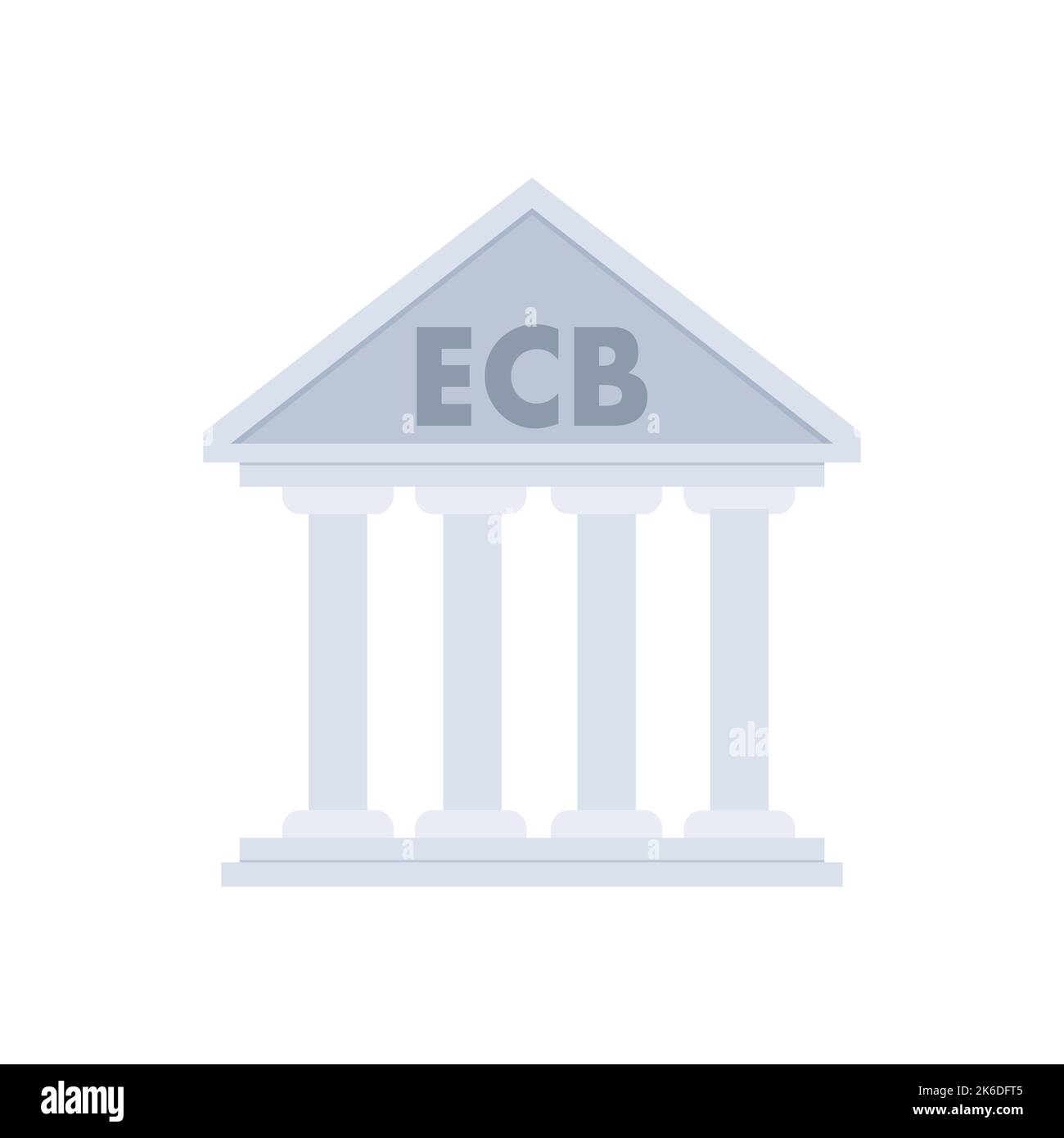 BCE - Banca centrale europea. Banca centrale e istituto finanziario nazionale. Illustrazione del vettore. Illustrazione Vettoriale