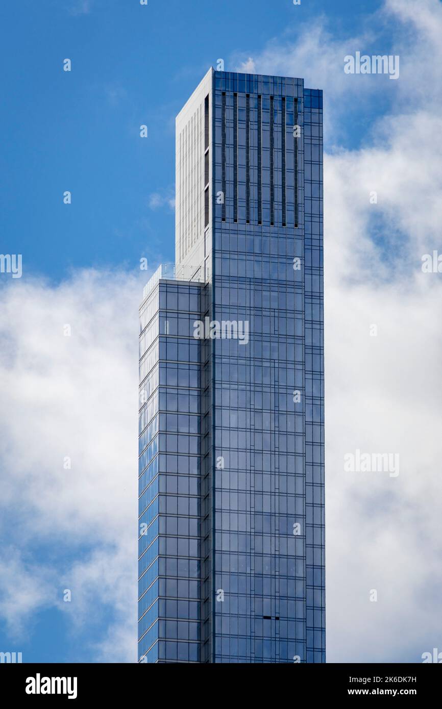 Dettaglio, grattacielo residenziale di Central Park Tower, 225 West 57th Street, Billionaires' Row, Manhattan, New York City, USA Foto Stock