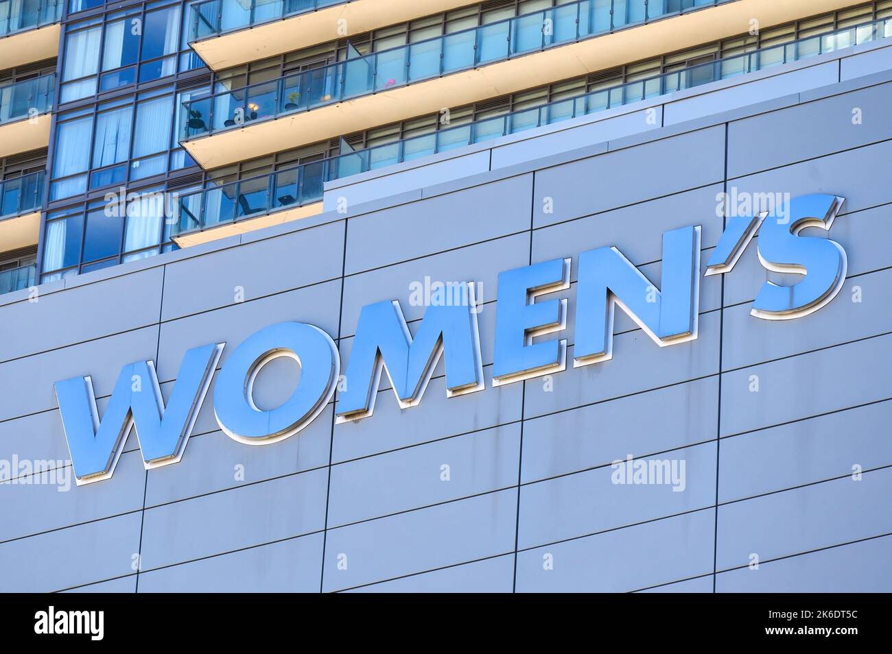 Firma o logo nel Women's College Hospital. Foto Stock