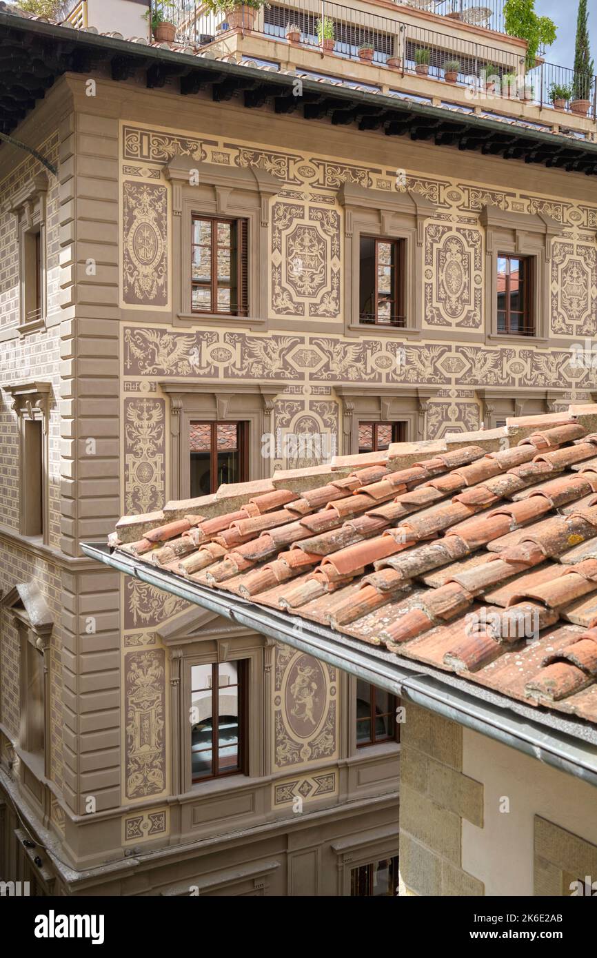 Tegole in terracotta a Firenze Foto Stock
