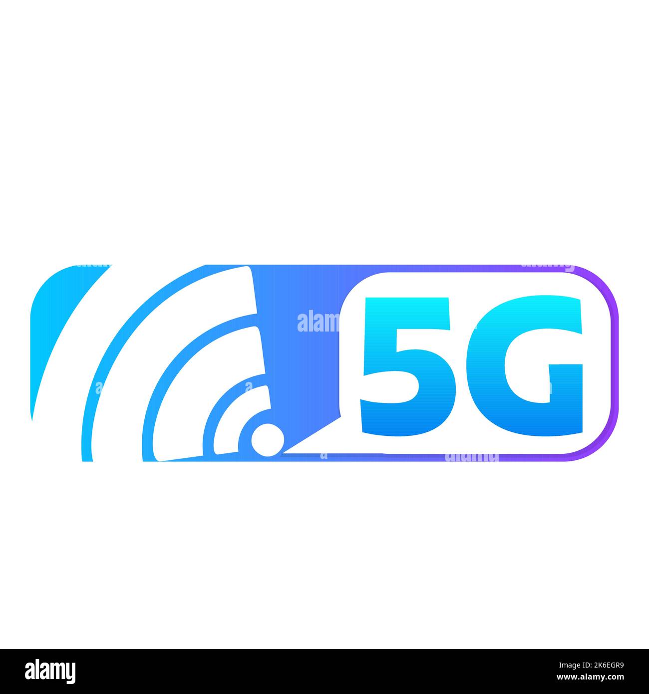 5G icona vettore. Illustrazione della tecnologia di connessione alla rete Internet wireless di 5th generazione Illustrazione Vettoriale