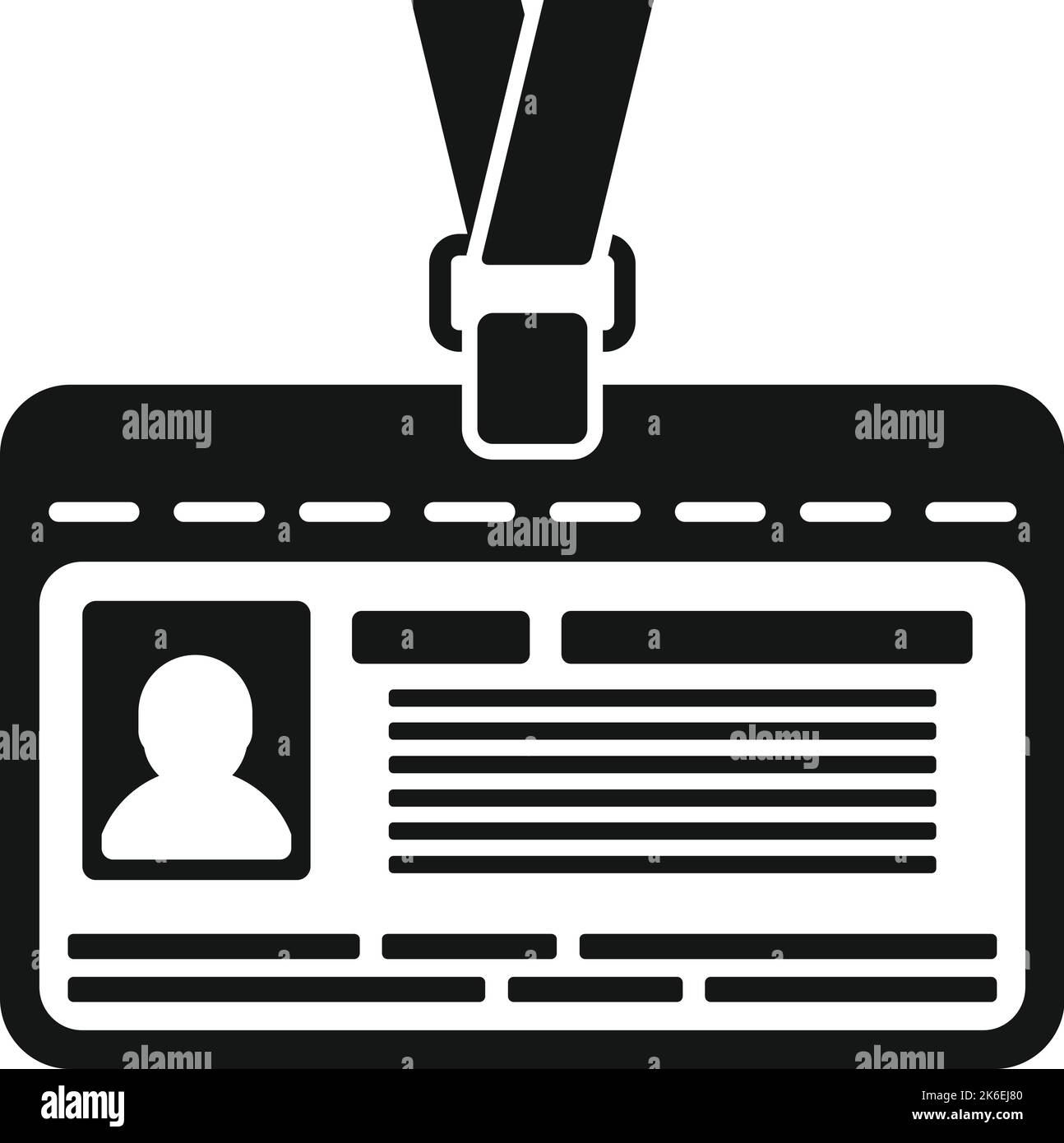 Icona identità carta d'identità semplice vettore. Nome foto. Accesso all'ufficio Illustrazione Vettoriale