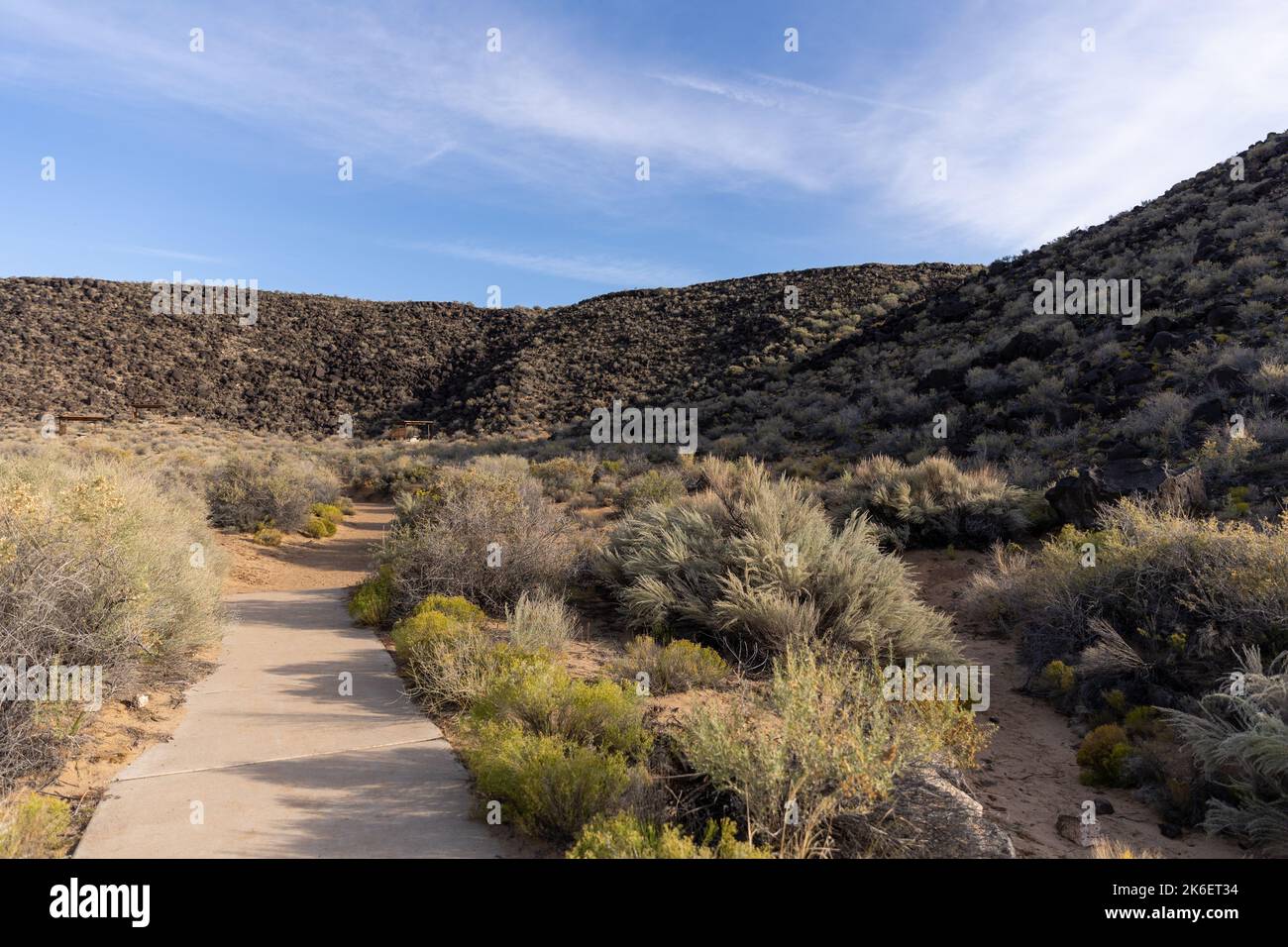 Boca Negra Canyon, Petroglyph National Monument, Albuquerque, New Mexico Foto Stock