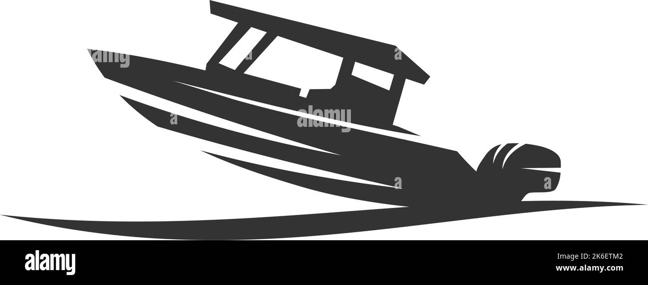 Console marina pesca barche icona logo Illustrazione Brand Identity Illustrazione Vettoriale