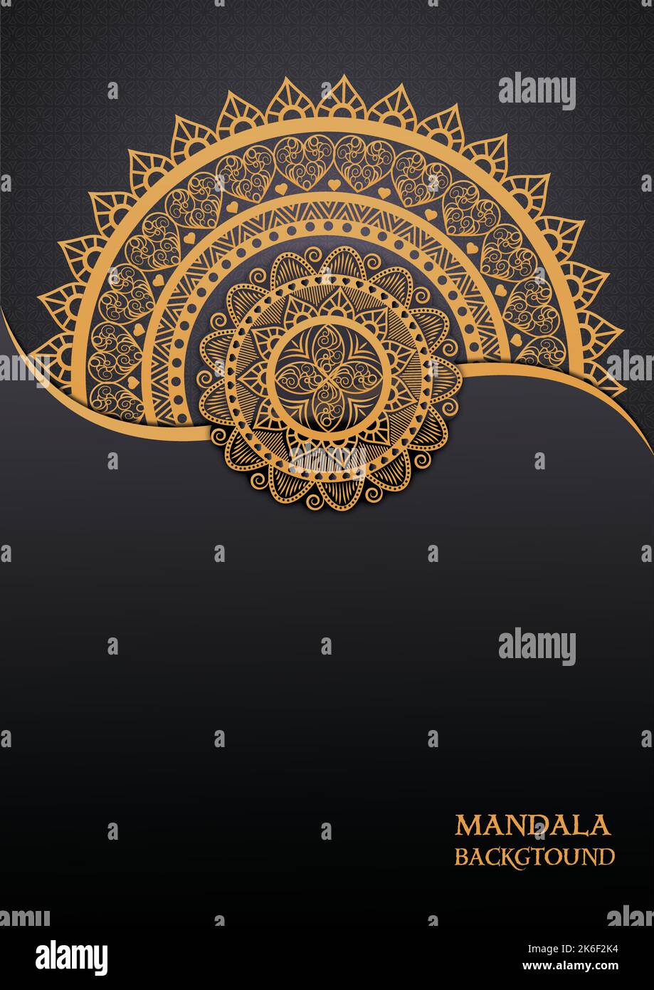 Moderno modello sfondo matrimonio con disegno mandala, modello sfondo mandala, moderno sfondo astratto, disegno struttura sfondo astratto Illustrazione Vettoriale