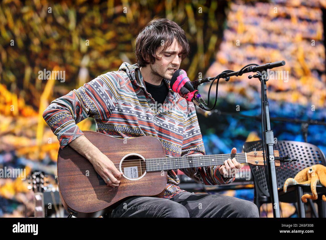 Particle Kid Micah Nelson suona dal vivo presso Farm Aid a Raleigh, NC Foto Stock