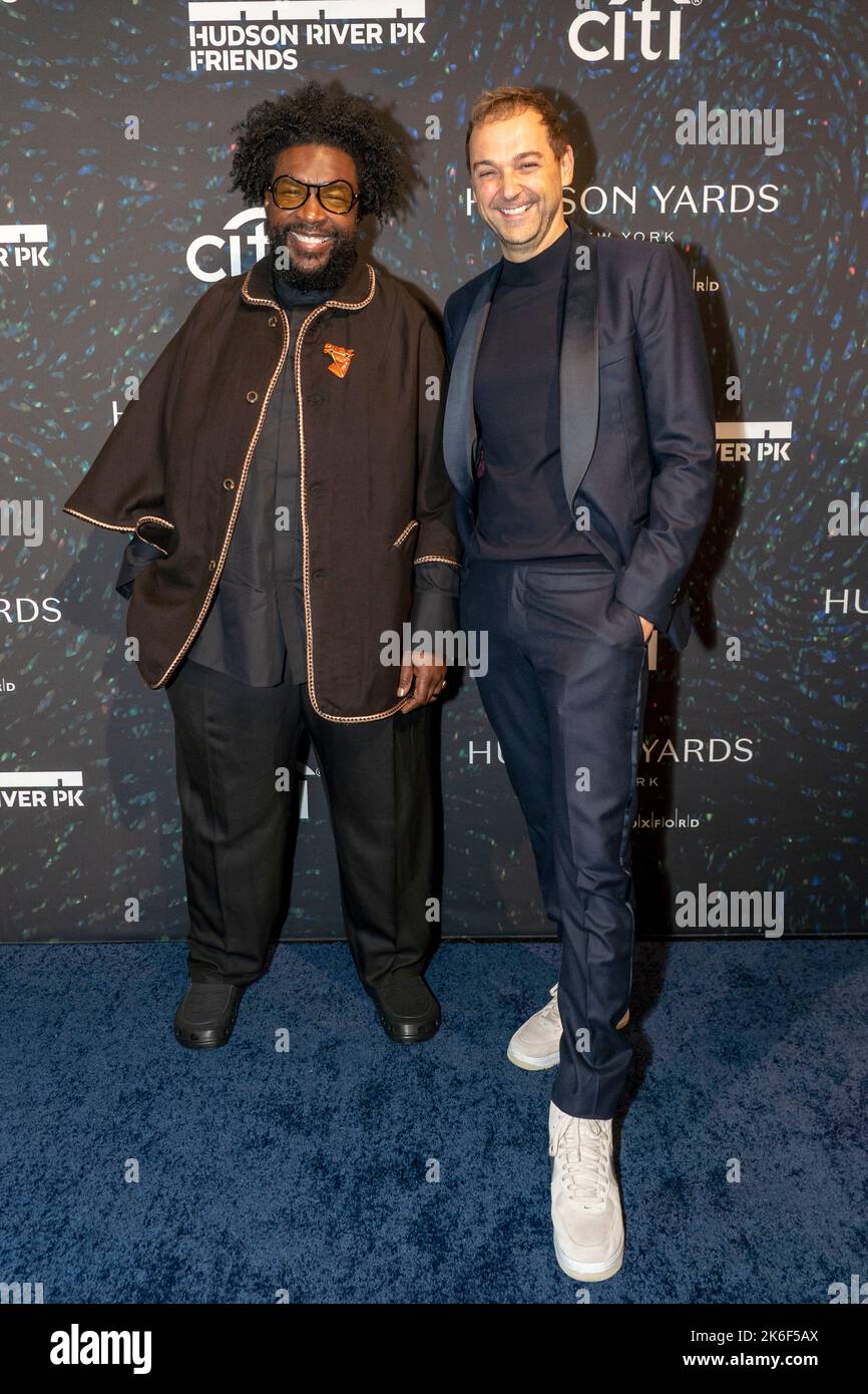 New York, Stati Uniti. 13th Ott 2022. Questlove e lo Chef Daniel Humm partecipano al Gala degli amici del Parco del Fiume Hudson 2022 al Molo Sixty a Chelsea Piers a New York City. Credit: SOPA Images Limited/Alamy Live News Foto Stock
