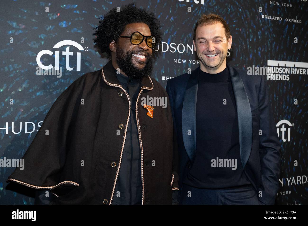 New York, Stati Uniti ha dichiarato. 13th Ott 2022. Questlove e Daniel Humm arrivano al Gala degli amici 2022 del Parco del Fiume Hudson al Molo 60 a New York, NY, giovedì 13th ottobre 2022. Foto di Gabriele Holtermann/UPI Credit: UPI/Alamy Live News Foto Stock