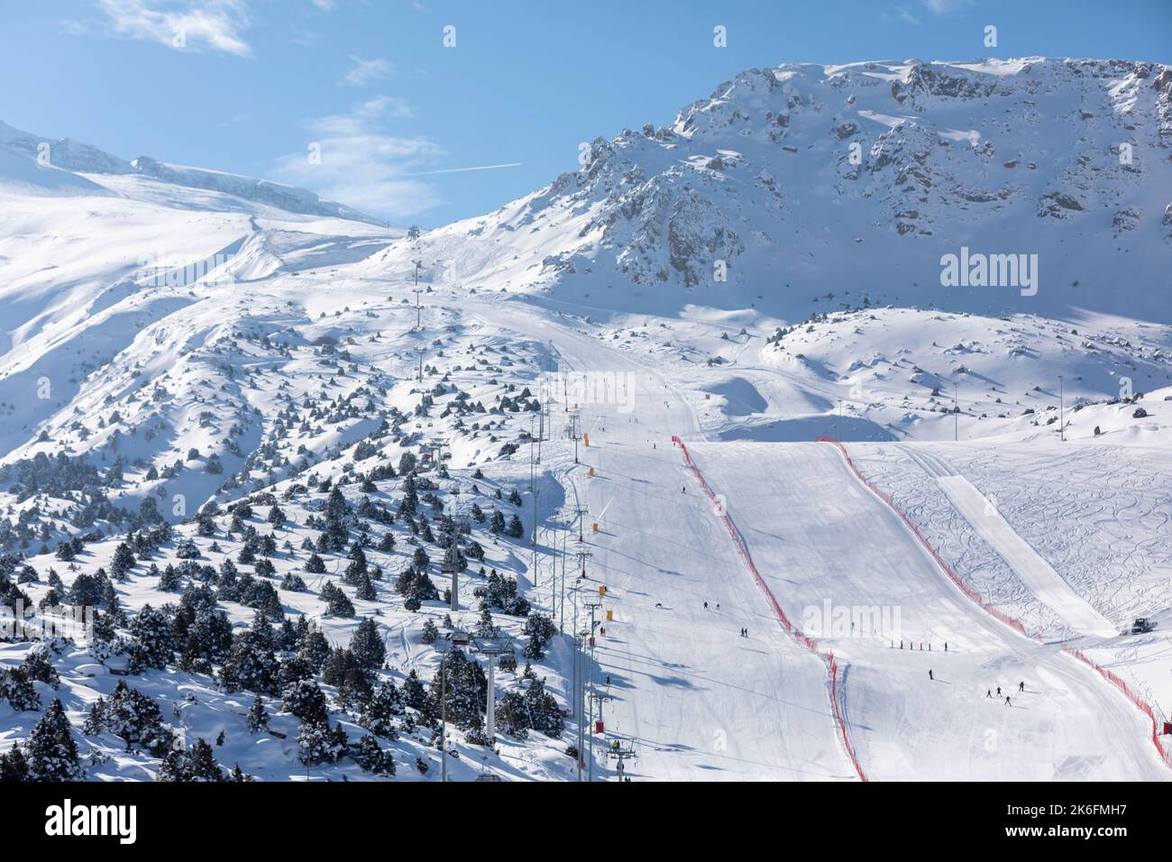 Erzincan, Turchia, 29 gennaio 2022: Vista della stazione sciistica di Ergan, Foto Stock