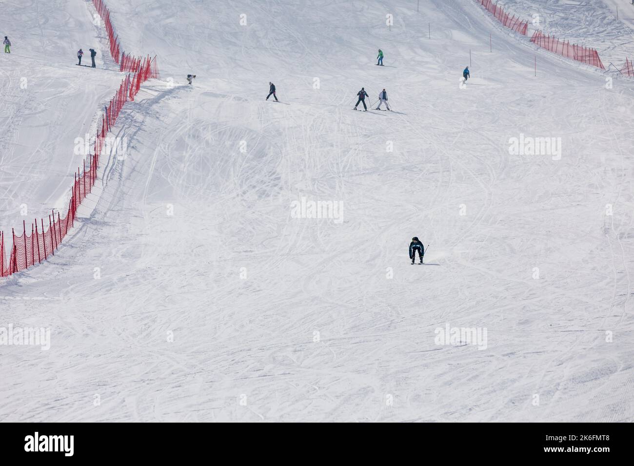 Erzincan, Turchia, 29 gennaio 2022: Vista della stazione sciistica di Ergan, Foto Stock