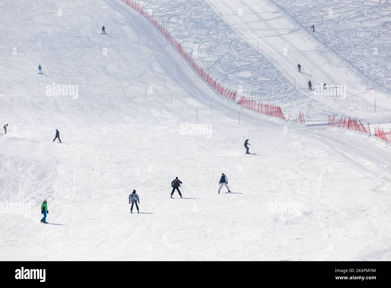 Erzincan, Turchia, 29 gennaio 2022: Vista della stazione sciistica di Ergan, Foto Stock
