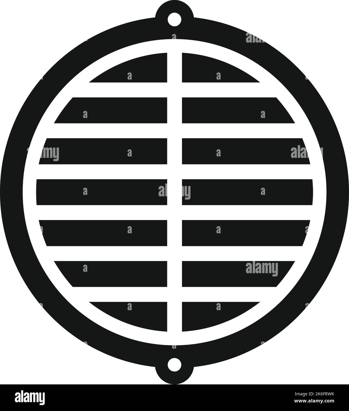 Icona di svuotamento del pozzetto di ispezione vettore semplice. Strada cittadina. Cerchio di buca Illustrazione Vettoriale