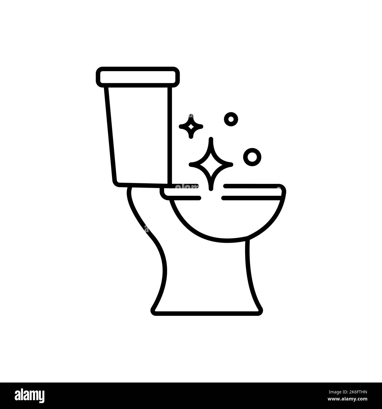 Si prega di tenere il bagno pulito. Icona o pittogramma WC. Etichetta della sede del gabinetto. World wc Day concept. Simbolo o logo del bagno o del bagno. Vector WC uomo Illustrazione Vettoriale