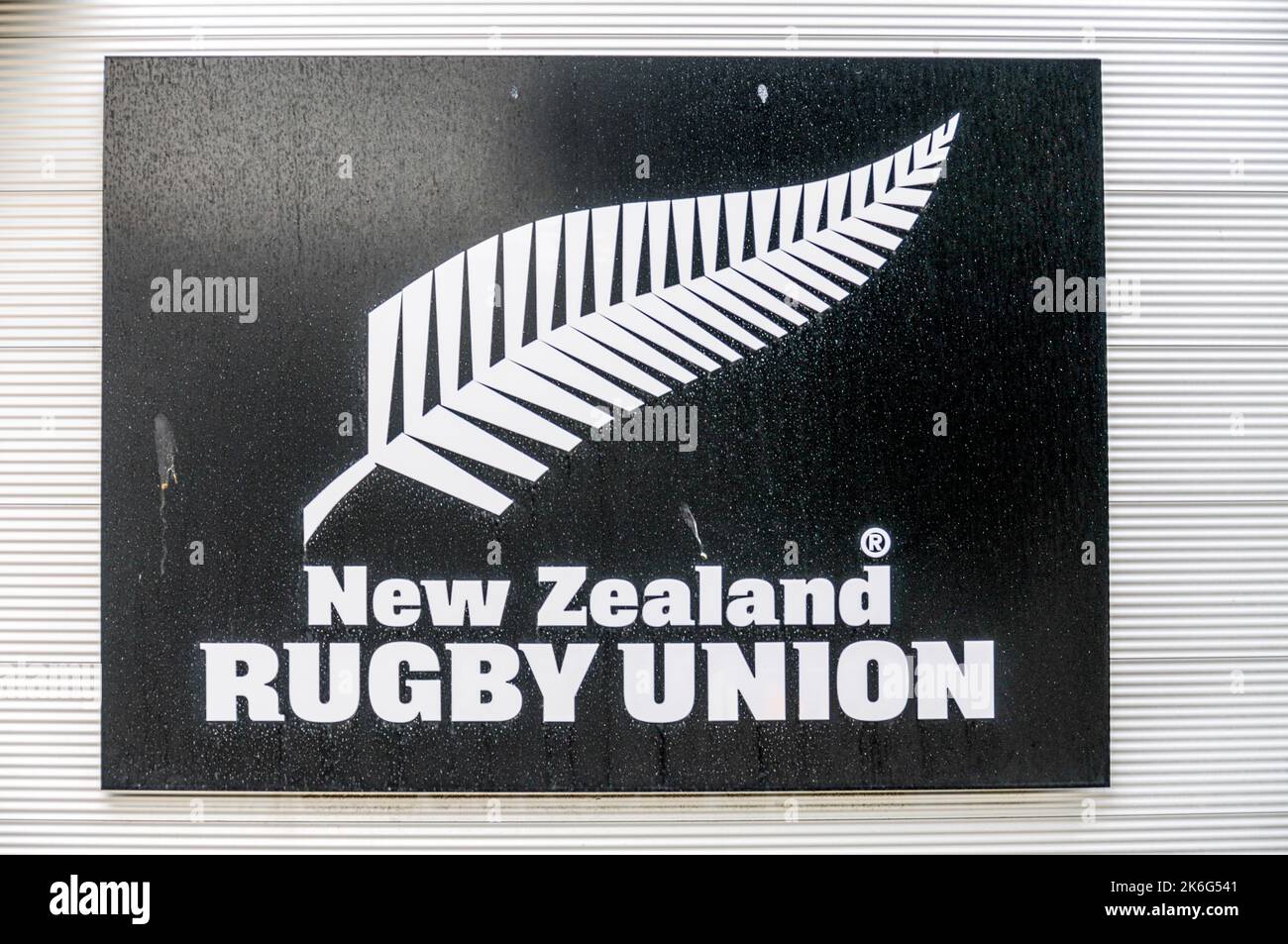 La New Zealand Rugby Football Union è un organismo neozelandese che governa il rugby Union a Wellington, sull'Isola del Nord, in Nuova Zelanda Foto Stock