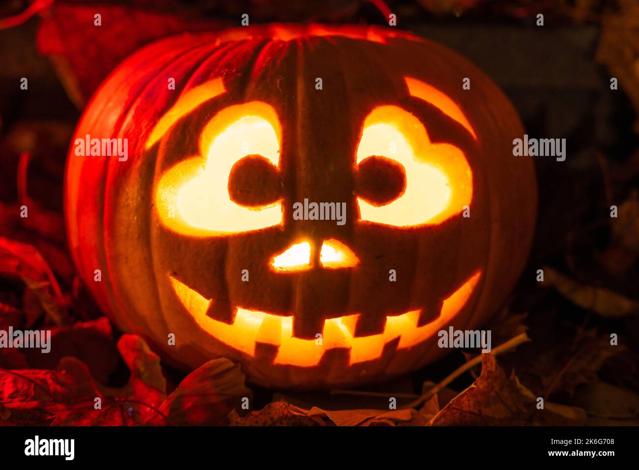 Zucca di Halloween / Kürbis / Trick or Treat / Horror / Herbstdecko / Herbstzeit / Oktober / Halloweenparty / Zombie Foto Stock