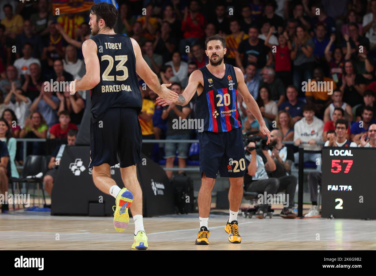 Nicolas Laprovittola del FC Barcelona durante la partita Eurolega della Turkish Airlines tra il FC Barcelona e il Real Madrid al Palau Blaugrana Foto Stock