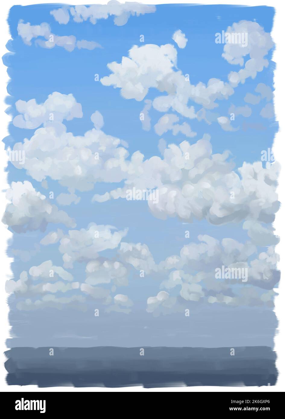 Dipinto con nuvole Foto Stock