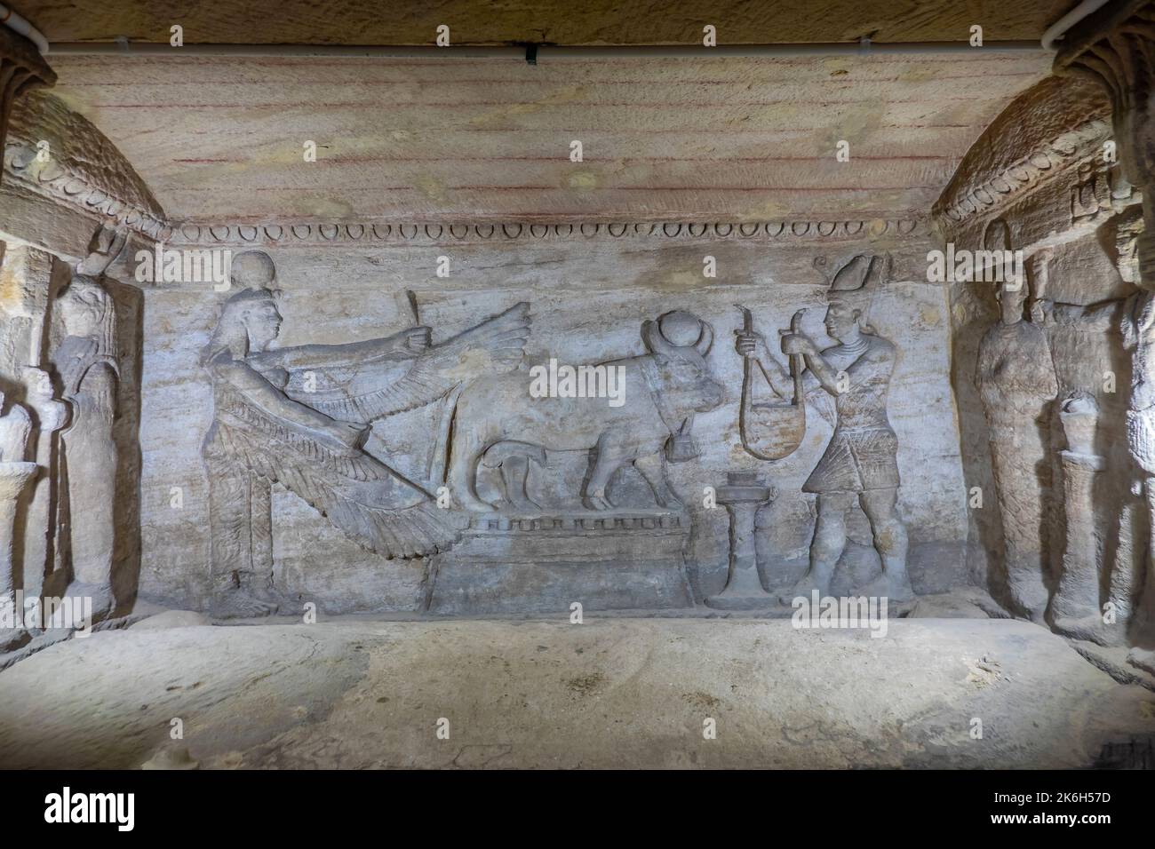 Egitto, Alessandria, catacombe di Kom el Shoqafa Foto Stock