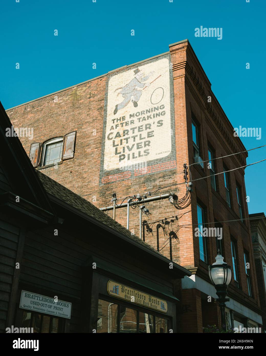 Carters Little Liver pills murale, Brattleboro, Vermont Foto Stock
