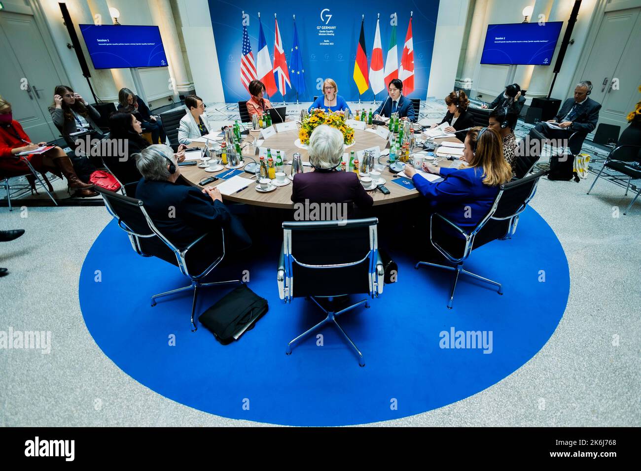Berlino, Germania. 14th Ott 2022. Panoramica al G7° 2022° ministeriale sull'uguaglianza di genere a Berlino, 14 ottobre 2022. Credit: dpa/Alamy Live News Foto Stock