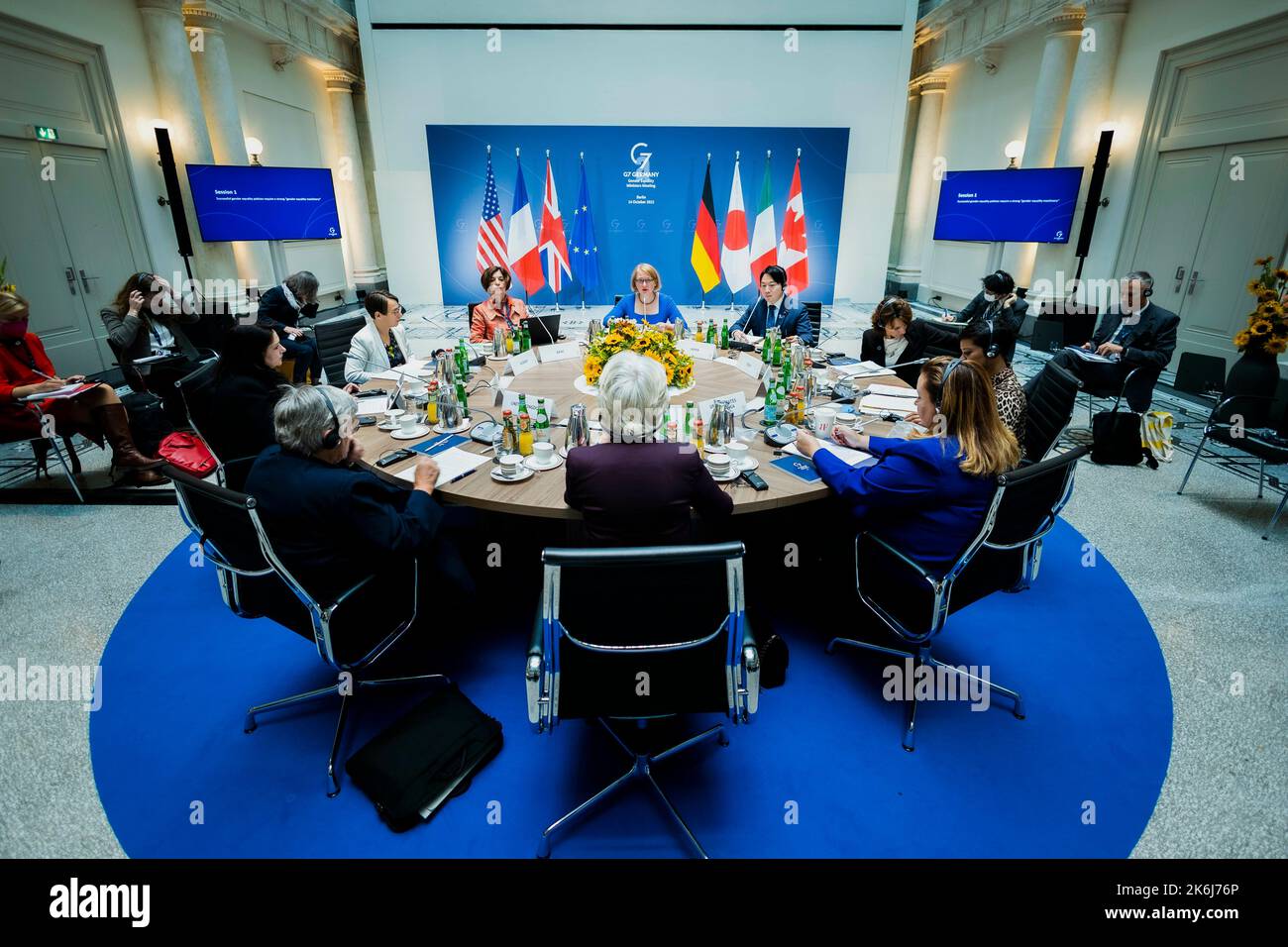 Berlino, Germania. 14th Ott 2022. Panoramica al G7° 2022° ministeriale sull'uguaglianza di genere a Berlino, 14 ottobre 2022. Credit: dpa/Alamy Live News Foto Stock
