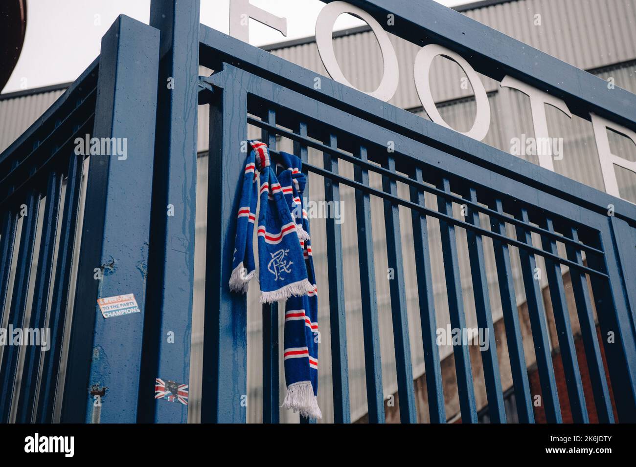 Il Rangers Football Club è una squadra di calcio con sede a Glasgow. L'Ibrox Stadium, sede di Rangers, è stato progettato dall'architetto Archibald Leitch. Foto Stock