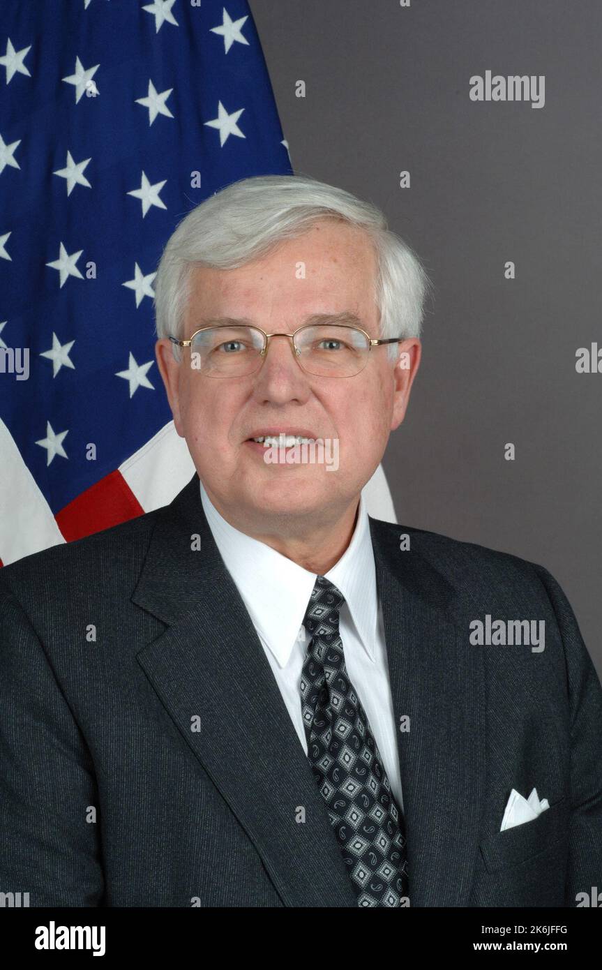 Ritratto ufficiale di Donald Bliss, Stati Uniti Rappresentante, con grado di Ambasciatore, presso il Consiglio dell'Organizzazione dell'aviazione civile internazionale (ICAO) Foto Stock