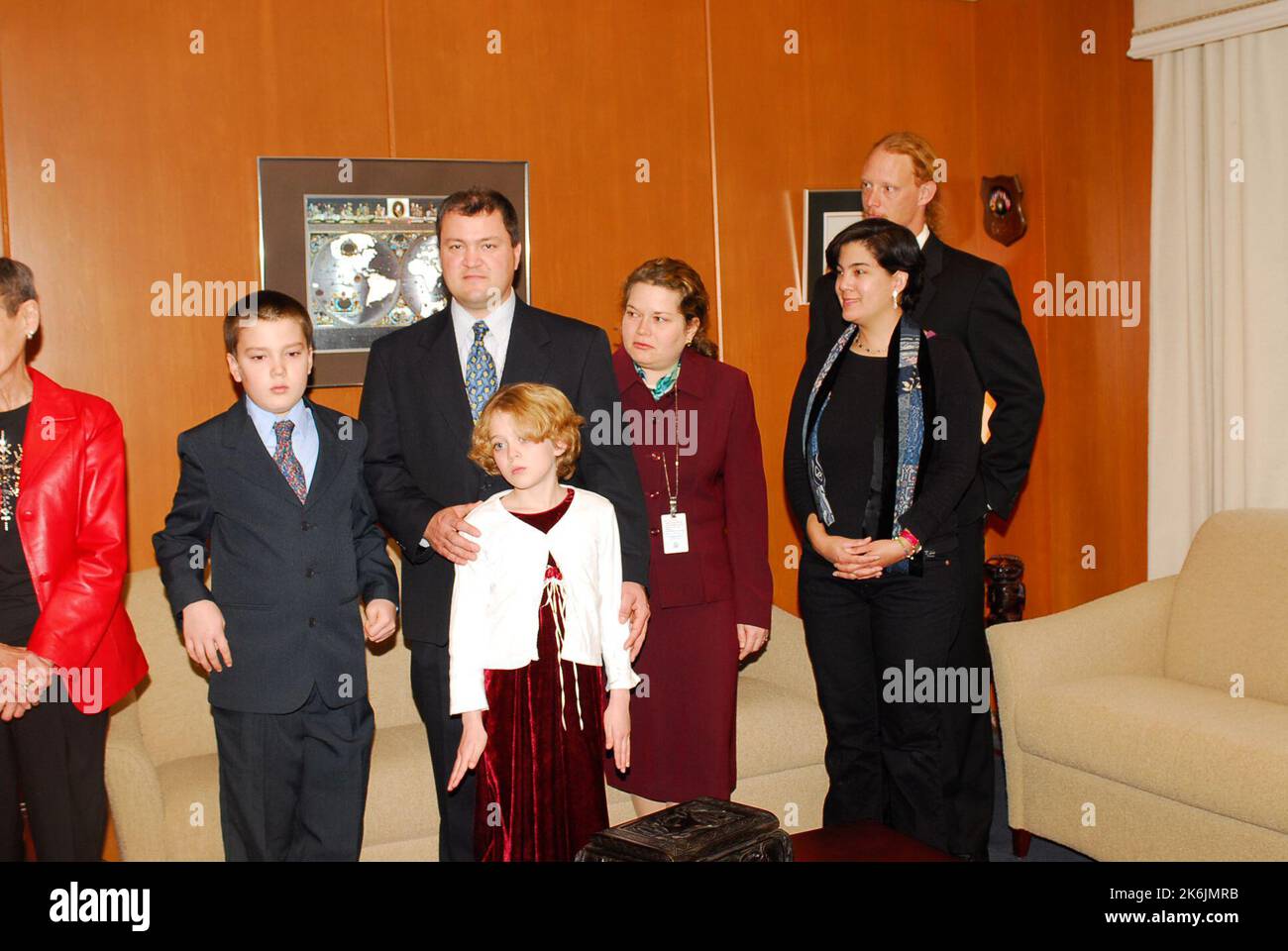 Cerimonia della bandiera per John Maisto, con partenza dagli Stati Uniti Rappresentante permanente presso l'Organizzazione degli Stati americani, ex Assistente Speciale del Presidente Bush e Direttore Senior per gli Affari dell'Emisfero Occidentale per il Consigliere per la sicurezza Nazionale Condoleezza Rice, ed ex Stati Uniti Ambasciatore in Venezuela e Nicaragua Foto Stock