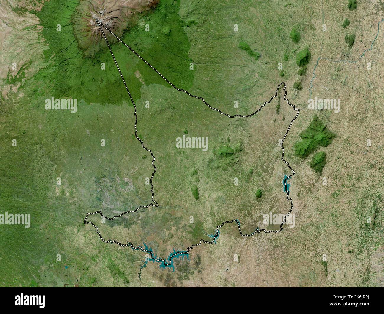 Embu, contea del Kenya. Mappa satellitare ad alta risoluzione Foto Stock