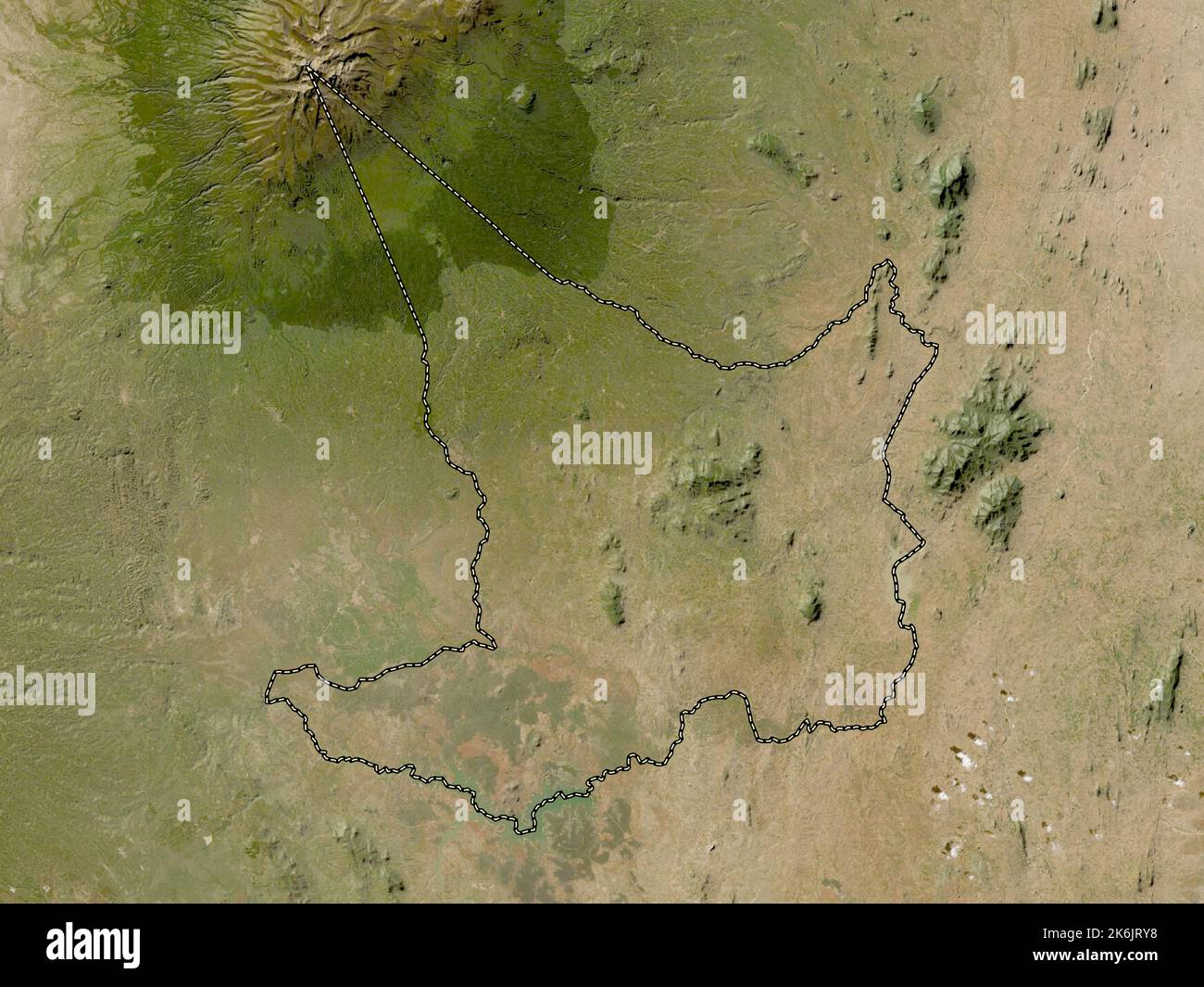 Embu, contea del Kenya. Mappa satellitare a bassa risoluzione Foto Stock