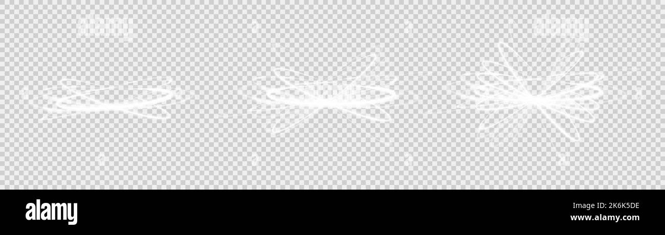 Le linee dorate e lucenti a spirale influenzano lo sfondo vettoriale. EPS10. Effetto movimento velocità luce astratta. Sentiero ondulato lucido. Pittura leggera. Sentiero leggero Illustrazione Vettoriale