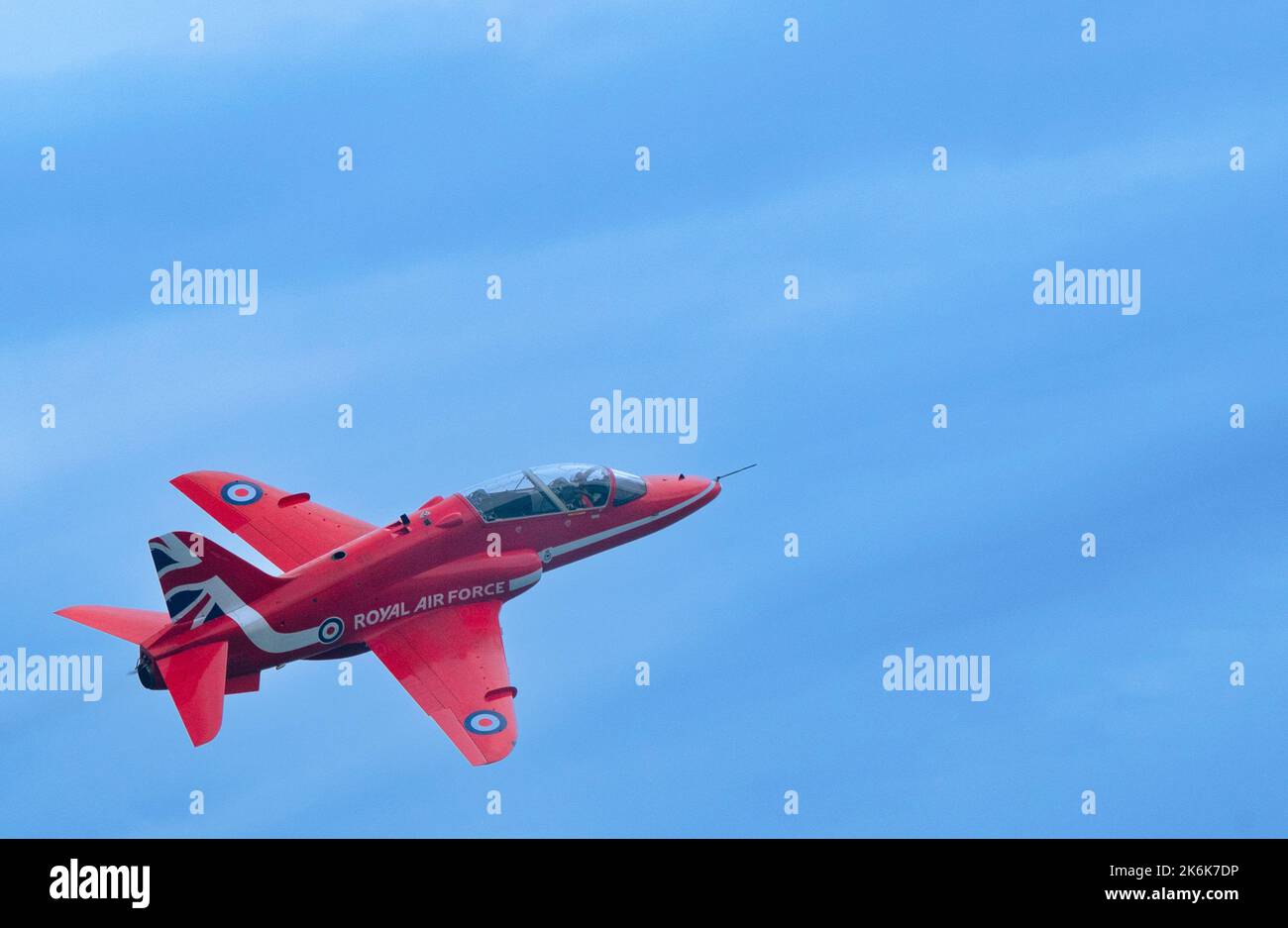 Freccia rossa dall'alto Foto Stock