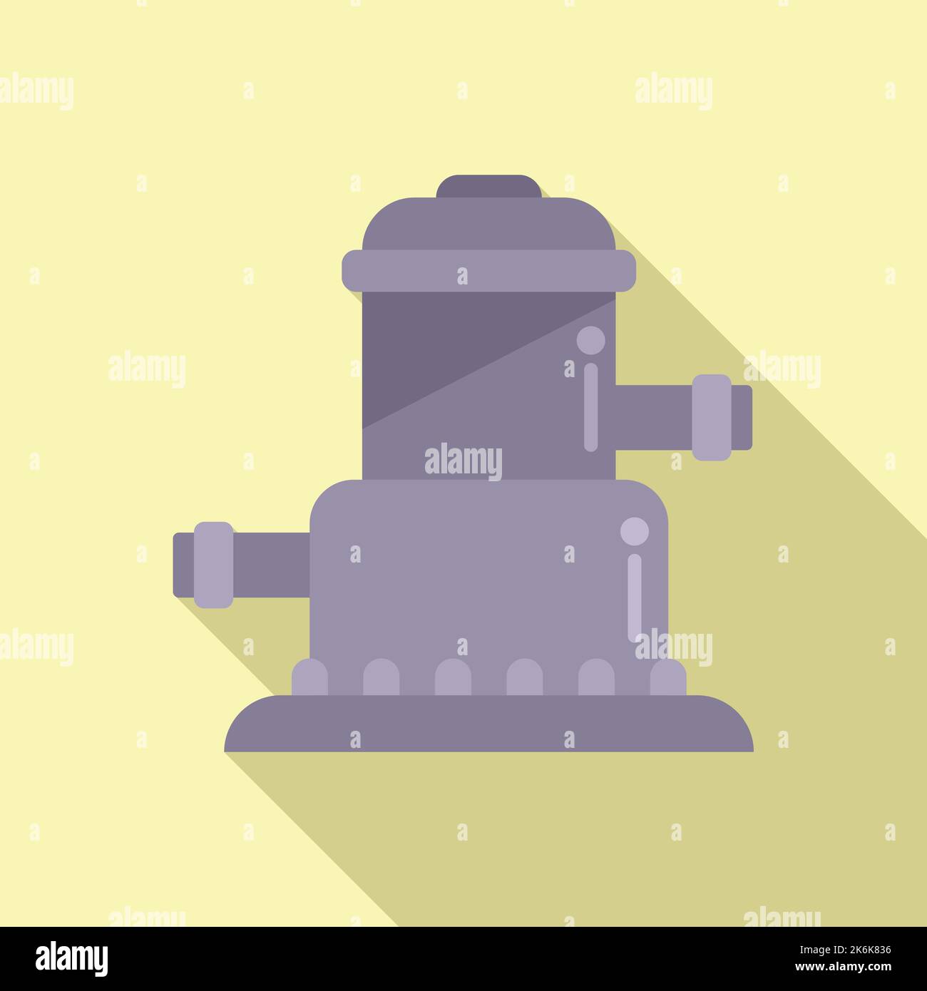 Vettore piatto icona attrezzatura piscina. Spiaggia d'acqua. Manutenzione del mare Illustrazione Vettoriale