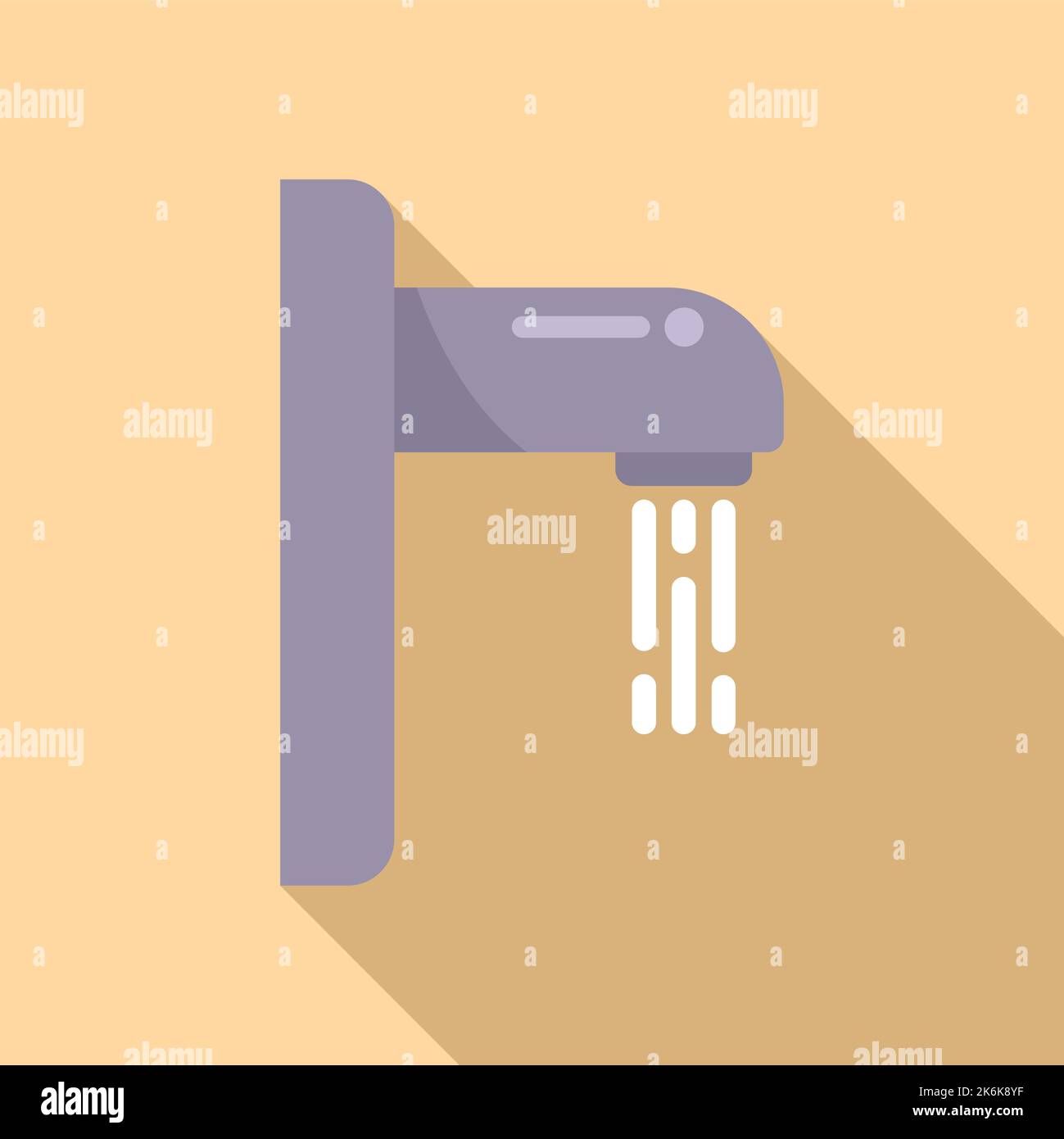 Piscina doccia icona vettore piatto. Pulizia con acqua. Nuoto in mare Illustrazione Vettoriale