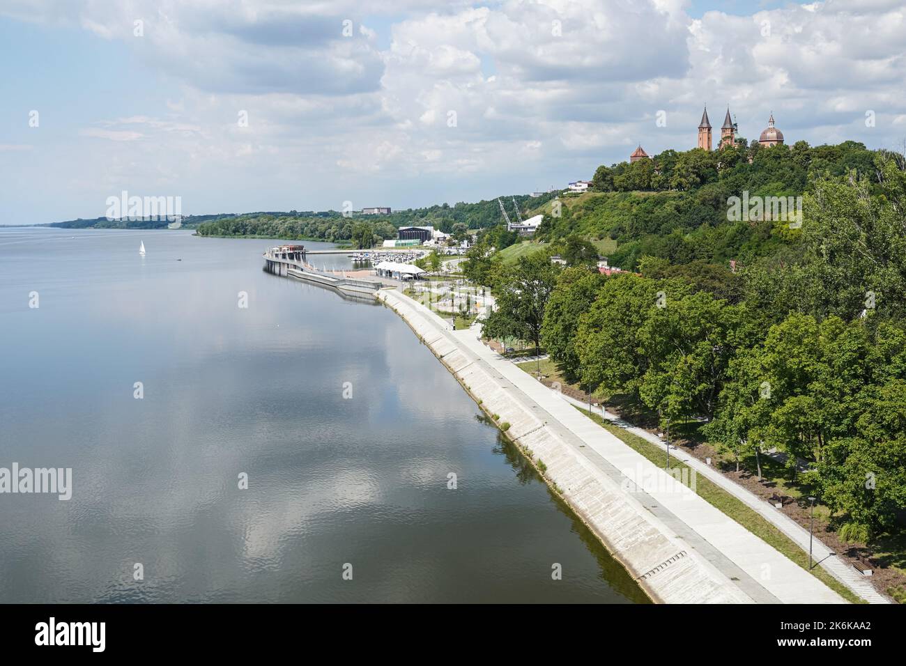 Tum Hill sul fiume Vistola a Plock, Polonia Foto Stock