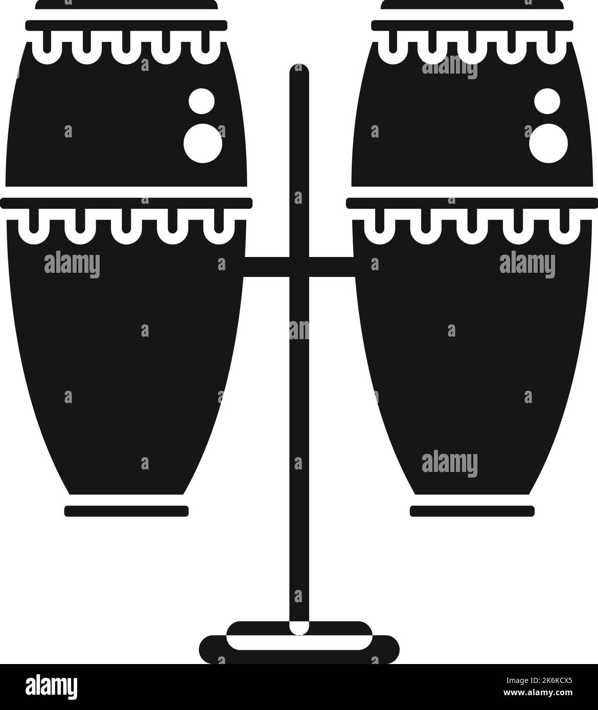 Drum kit icona semplice vettore. Strumento musicale. Batterista acustico Illustrazione Vettoriale