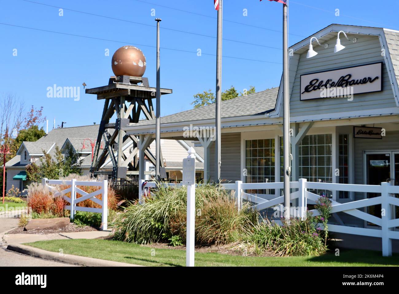 Negozio Eddie Bauer presso il centro outlet Aurora Farms di Aurora, Ohio Foto Stock