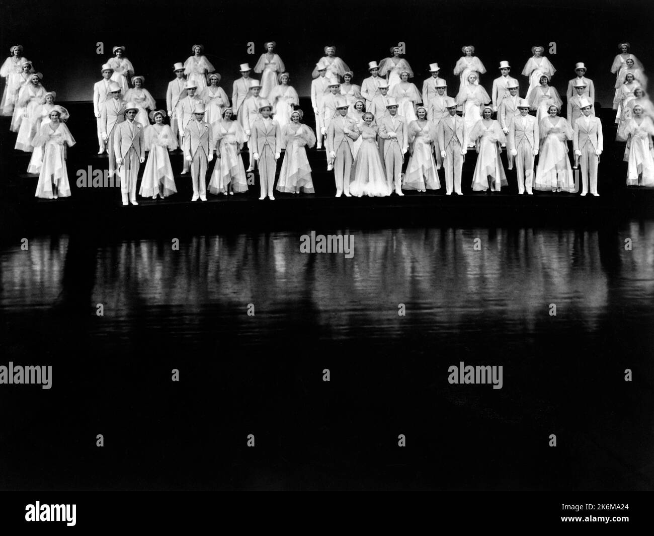 Produzione di grandi palchi, on-set of the Film, 'Redheads on Parade', Fox Film Corp., 1935 Foto Stock