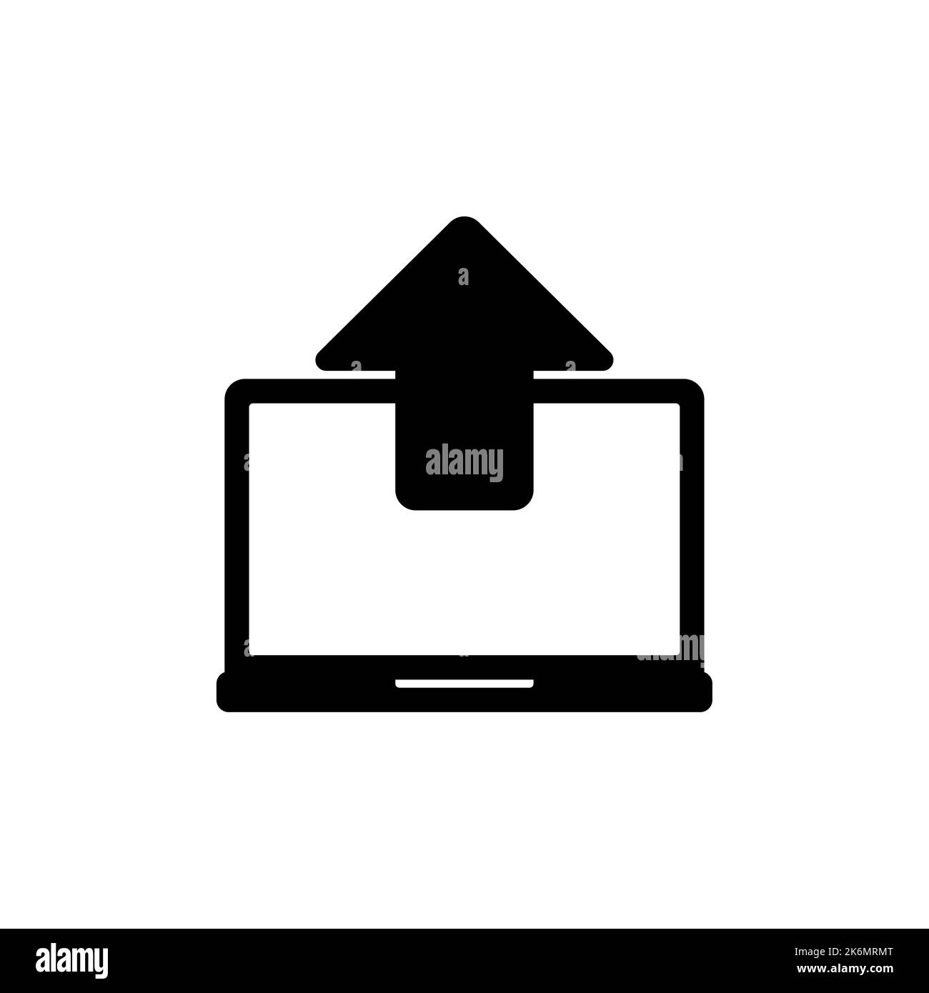 caricare tramite laptop, eseguire il backup dei dati in modo da non perderli facilmente. Illustrazione Vettoriale