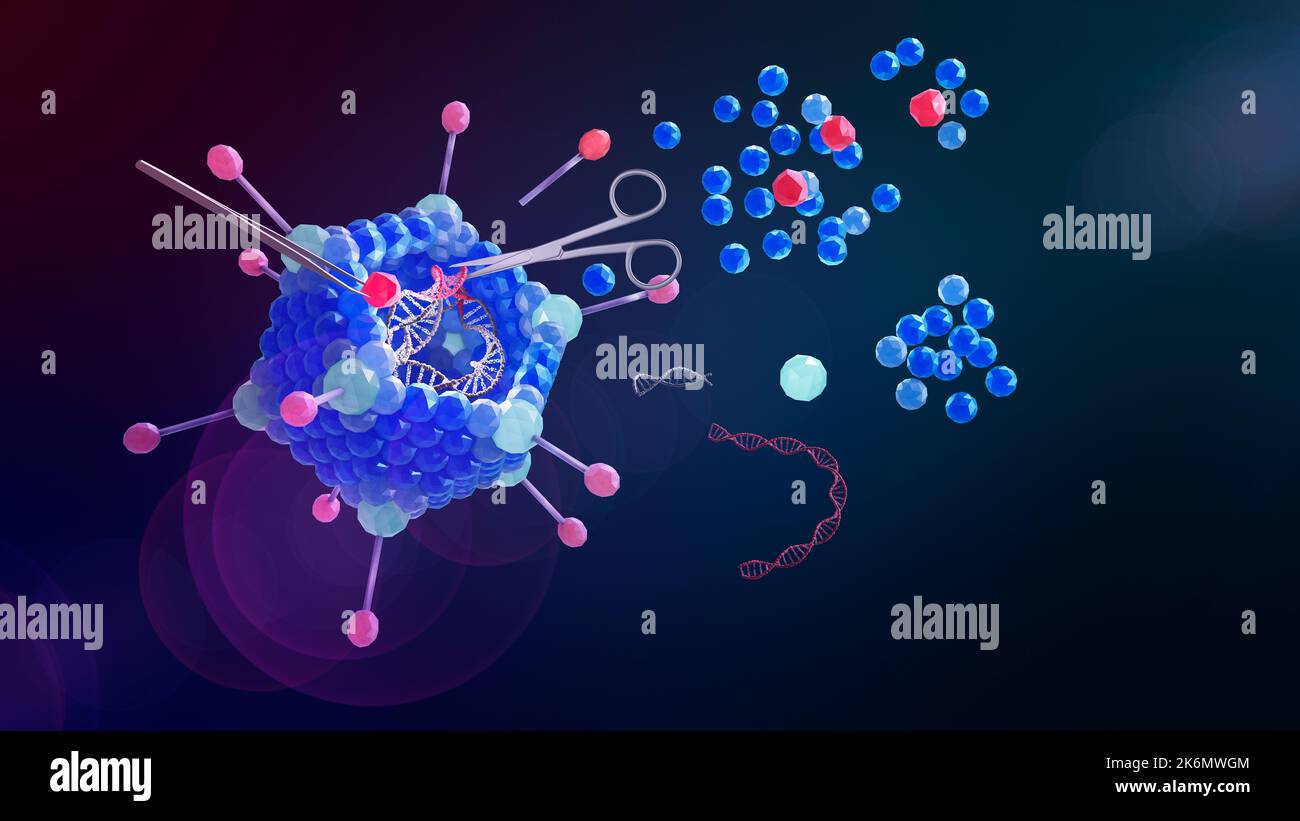 L ingegneria genetica, illustrazione Foto Stock