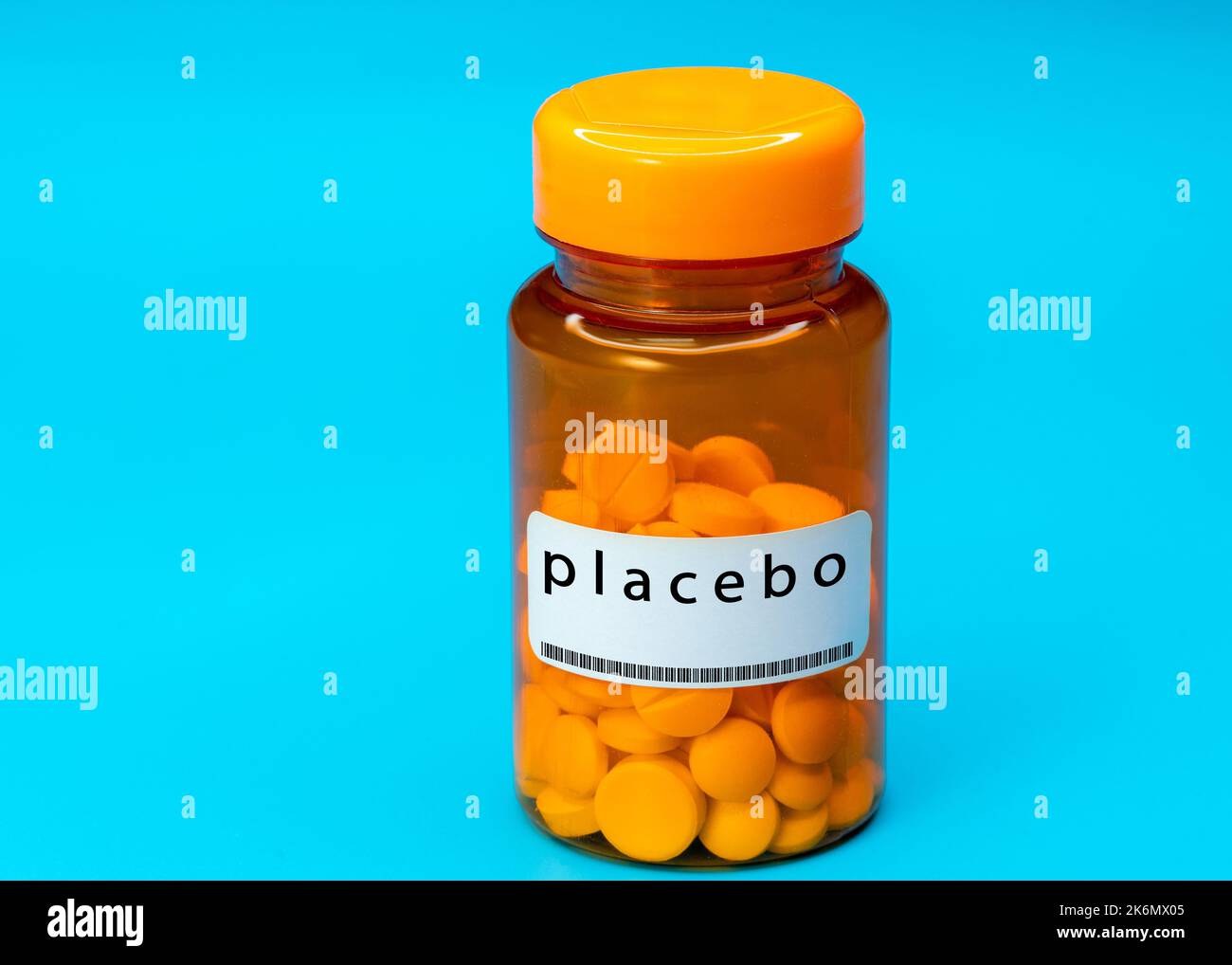 Flacone per pillola placebo, immagine concettuale Foto Stock