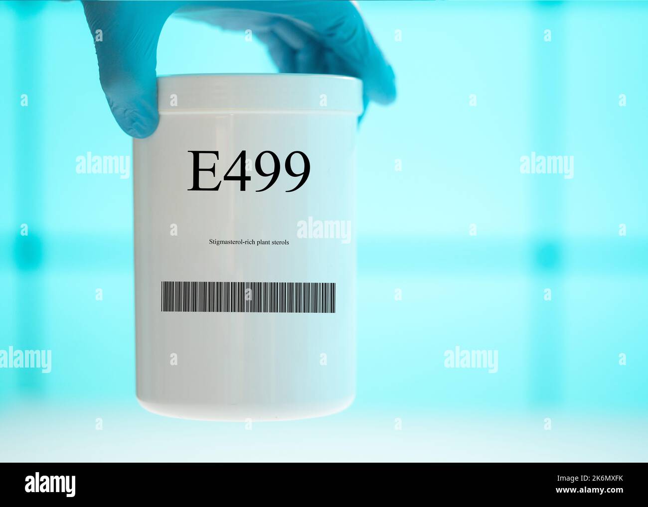 Contenitore dell'additivo alimentare E499 Foto Stock