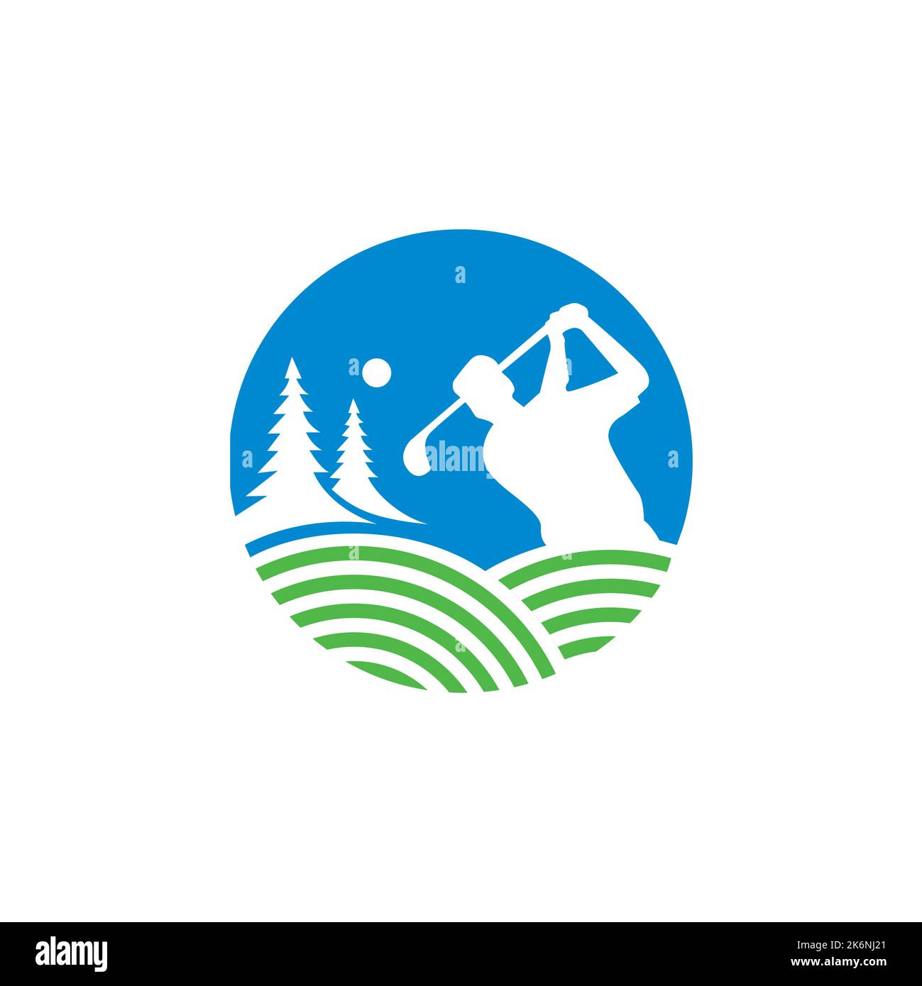 Golf Logo unico, icona golf, logo sportivo Illustrazione Vettoriale