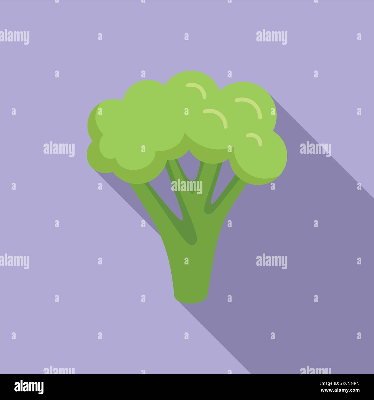 Un vettore piatto icona broccoli. Cavolo vegetale. Insalata di piante Illustrazione Vettoriale