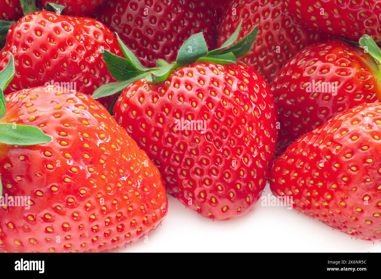 Macro di fragola. Elemento di progettazione. Foto Stock