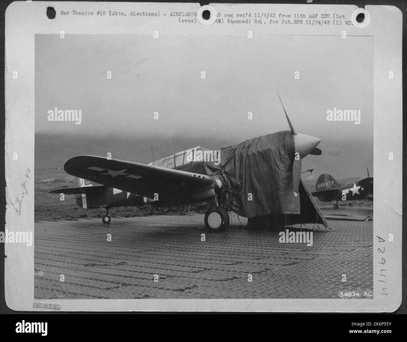 Aereo protetto dalla pioggia. Attu. Foto Stock