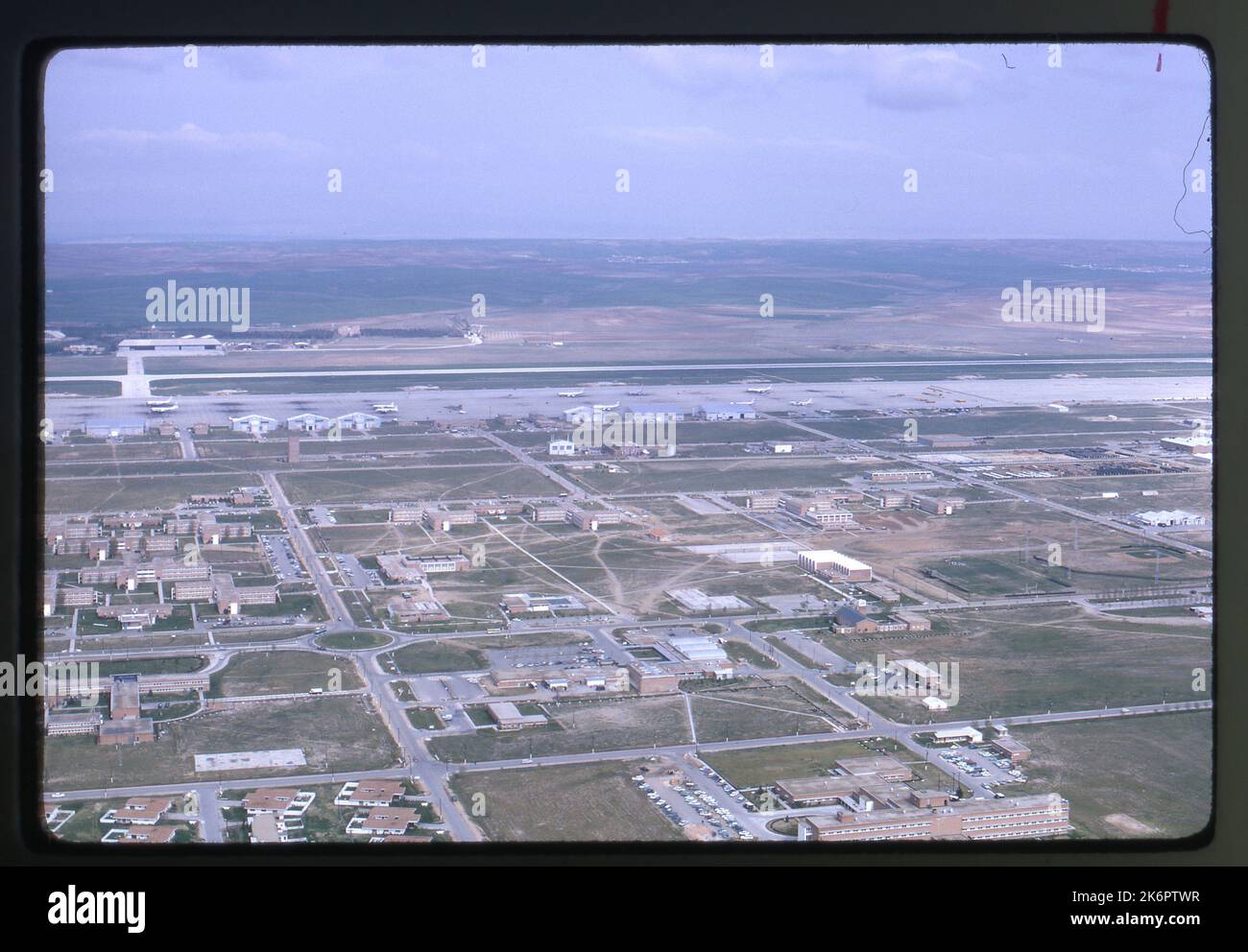 Vista aerea della base aerea di Torrejon vicino a Madrid, Spagna. Vista aerea della base aerea di Torrejon vicino a Madrid, Spagna. Foto Stock