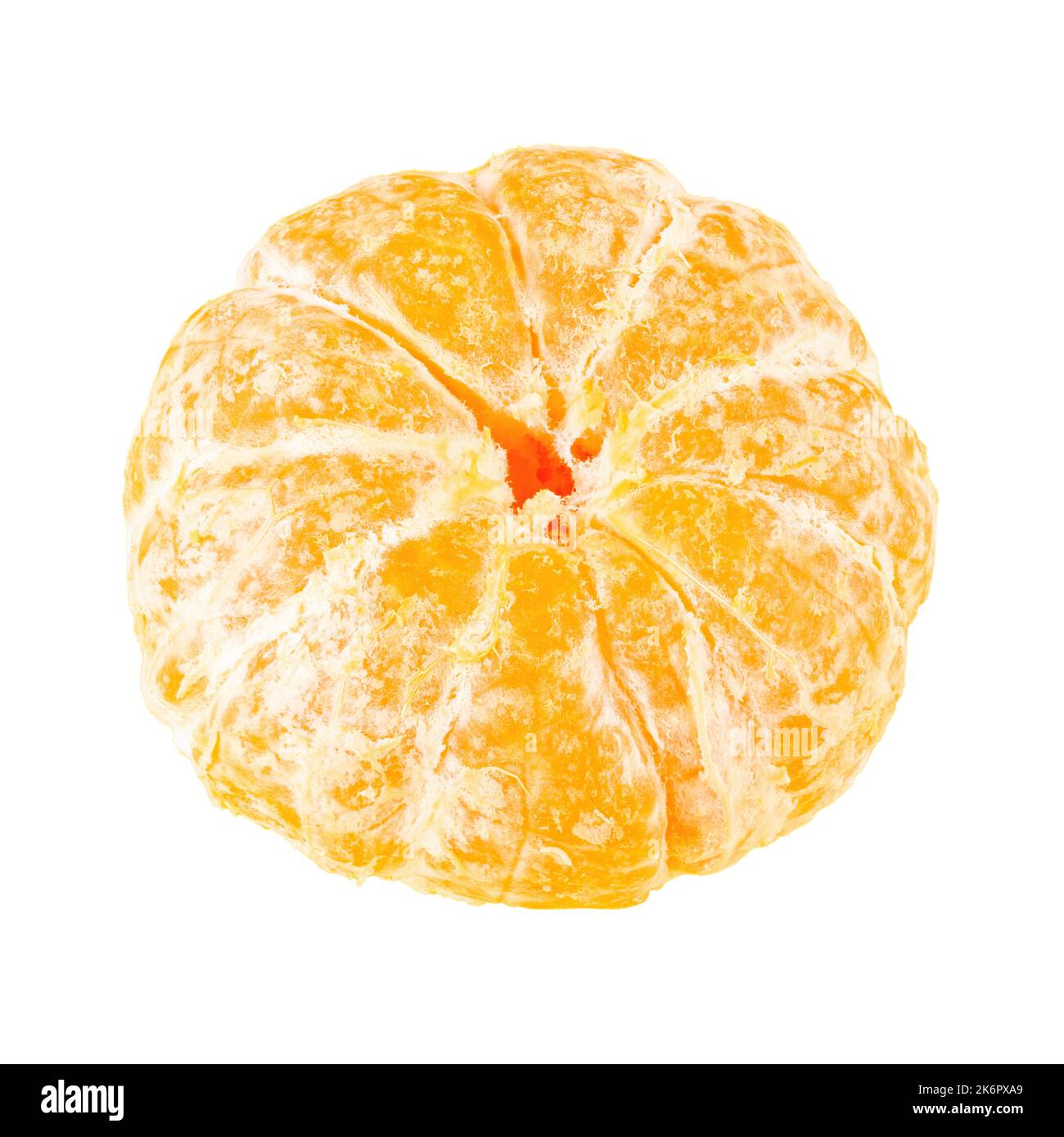 Mandarino, agrumi mandarino isolato su fondo bianco. Il file contiene il percorso di ritaglio. Foto Stock