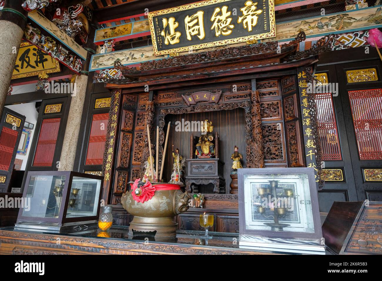 George Town, Malesia - ottobre 2022: Tokong Han Jiang, il Tempio ancestrale Han Jiang, è l'unico tempio in stile Teochew a George Town. Foto Stock