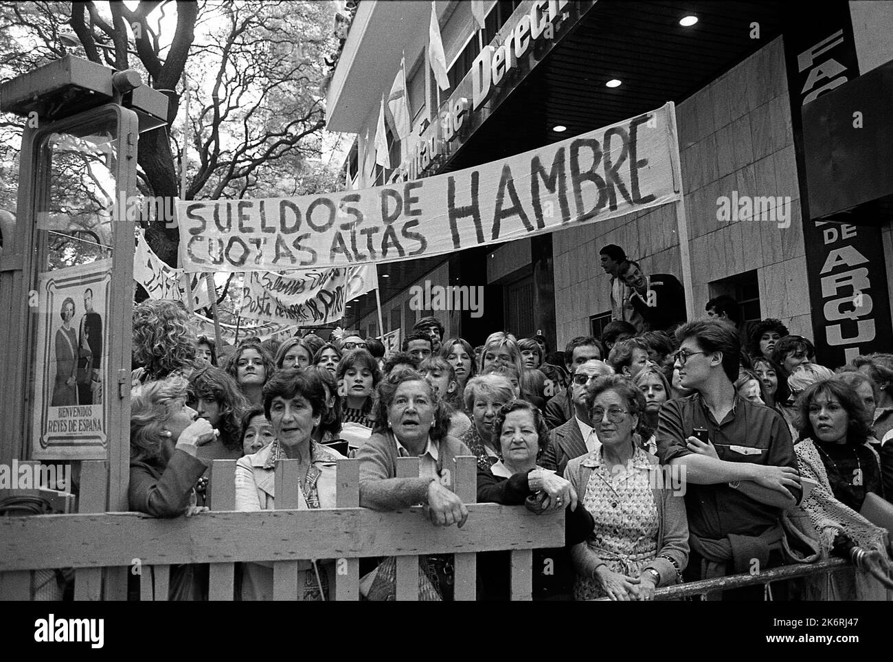 Juan Carlos i, re di Spagna, all'Universidad e Belgrano, Buenos Aires, Argentina, 1985 Foto Stock